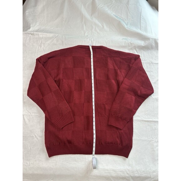 St Andrews Collection Lined Golf Sweater Mens Large Brick Red Made in Scotland - Picture 6 of 6